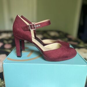 Burgundy Mary Jane Pumps